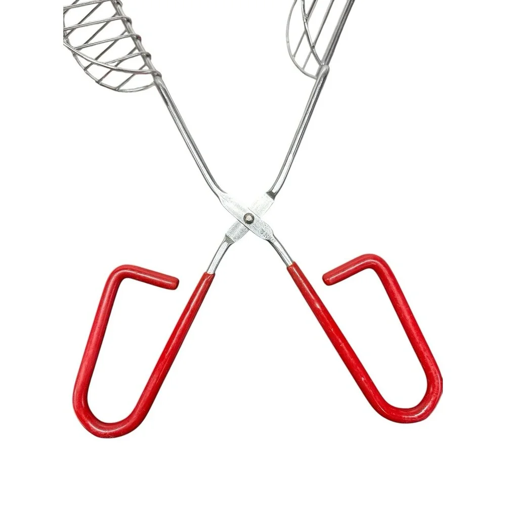 Taco Shell Maker Press Tortilla Fryer Tongs Kitchen Plated Steel 13